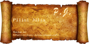Pilisi Júlia névjegykártya